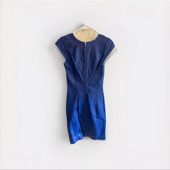 Gomez Gracia Leather Dress Women’s Size 8 Blue - Picture 4 of 12